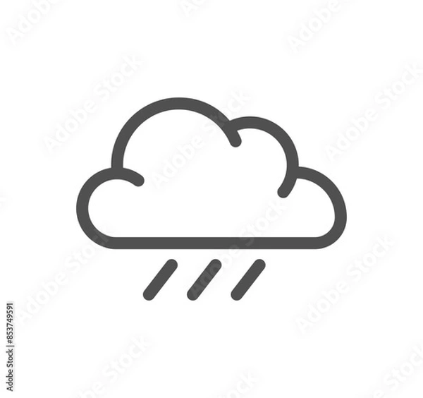 Fototapeta Weather related icon outline and linear vector.
