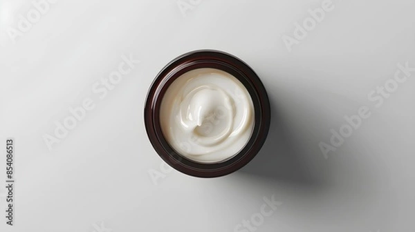 Fototapeta Luxury Cosmetic Cream Jar Top View Elegant Packaging