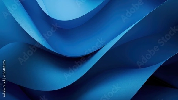 Fototapeta Abstract composition of flowing blue shapes with a smooth texture creating a calming atmosphere.