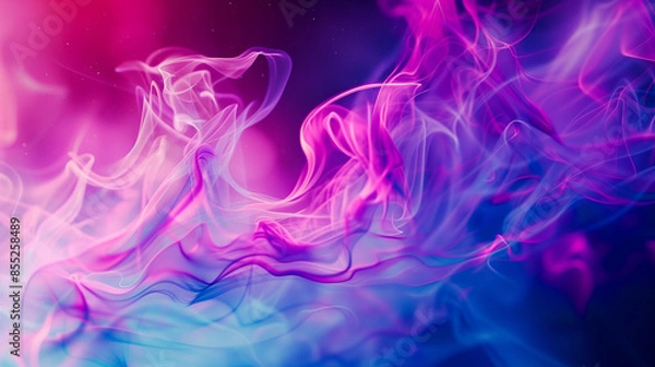 Fototapeta Purple, pink smoke creating interesting shapes. background, texture