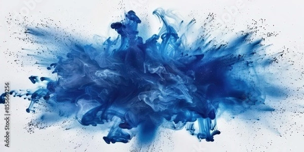 Fototapeta Abstract Blue Ink Explosion