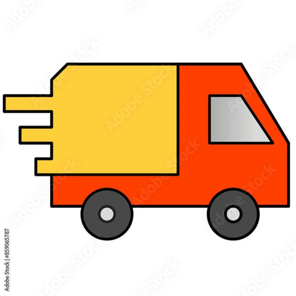 Obraz truck delivery icon vector design element 