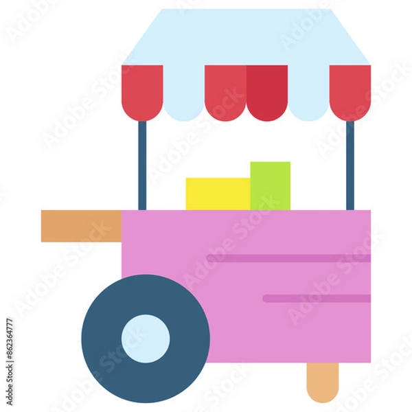 Fototapeta  Cart, concession, food, food cart Icon