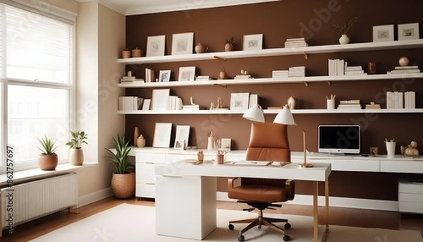 Fototapeta Photo interior modern design room 3d illustration