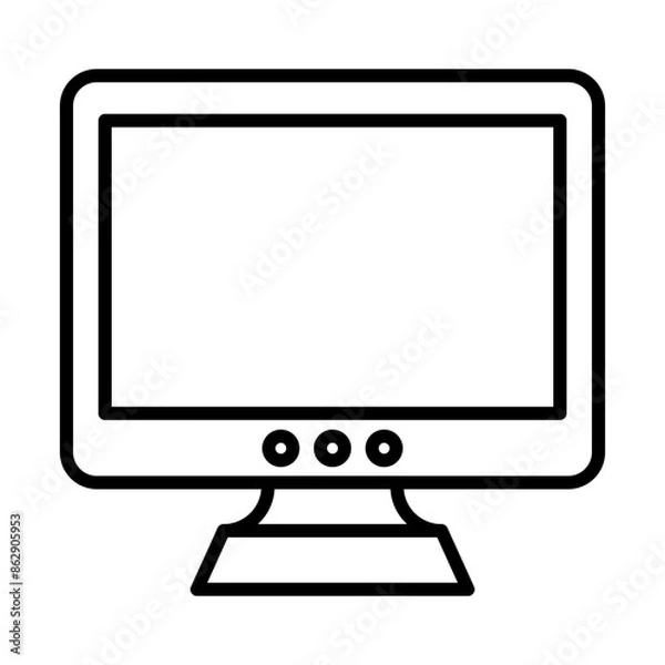 Fototapeta Monitor line icon