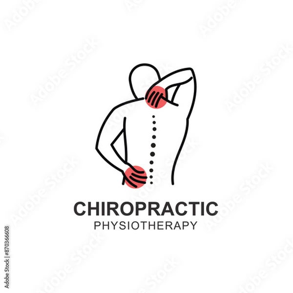 Fototapeta Chiropractic symbol vector icon design illustration template