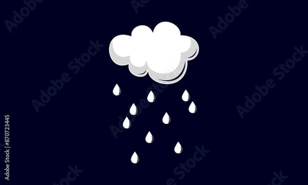 Fototapeta White rain clouds illustration design vector.