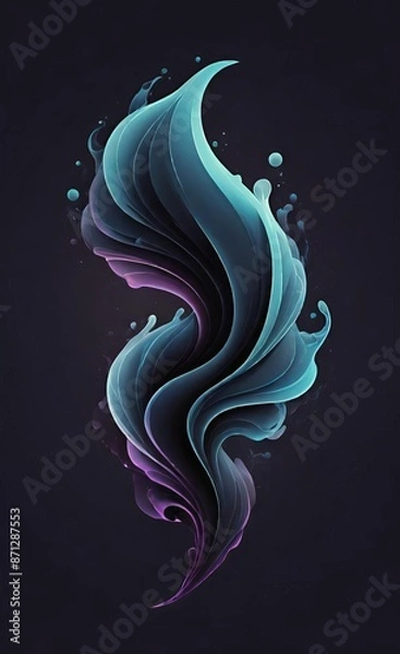 Fototapeta abstract background with swirls