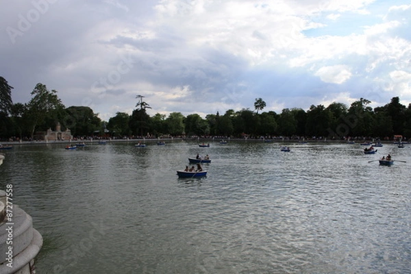 Fototapeta Barcos en Parque del Retiro