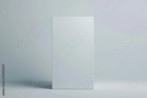 Fototapeta This mockup template features a photorealistic flat rectangle cardboard box on a light grey background. The mockup template is ready for your design.