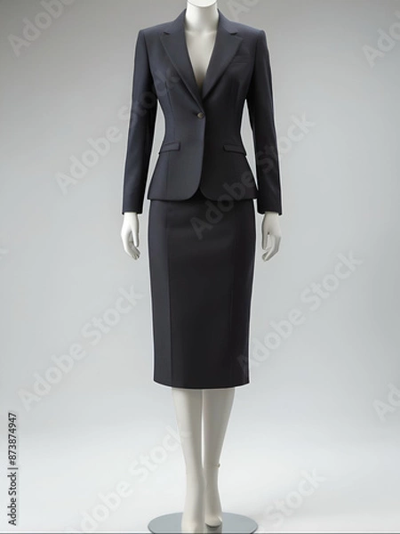 Fototapeta Black working suit on mannequin, working suit