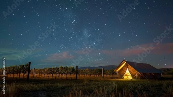 Fototapeta A tent in a vineyard