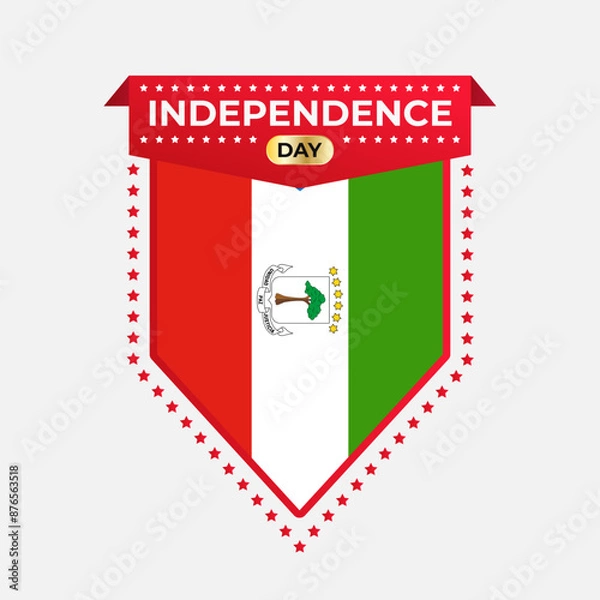 Fototapeta Equatorial Guinea Independence Day Banner Design