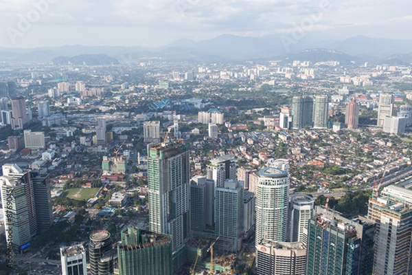 Fototapeta view of the city Kuala Lumpur, Malaysia