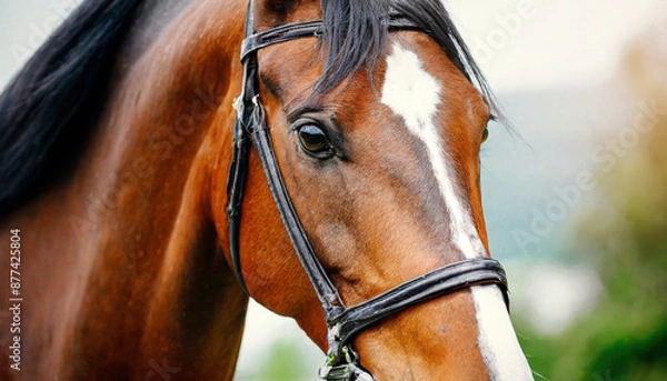 Fototapeta Eye of Arabian bay horse