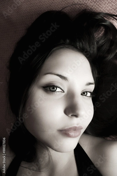 Fototapeta young beautiful woman