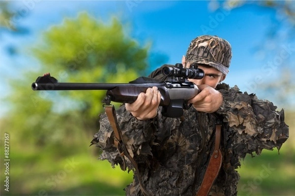 Fototapeta Hunter, Hunting, Rifle.