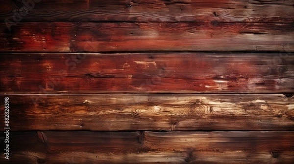 Fototapeta Vintage Wooden Planks Texture Background in Dark Red