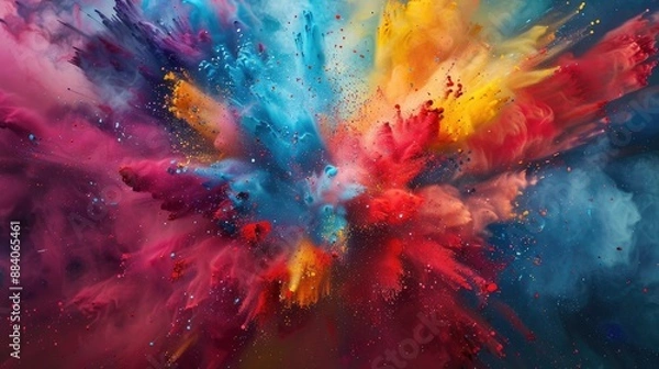 Fototapeta Explosion of Colorful Paints