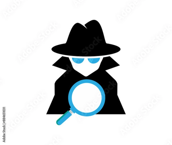 Fototapeta Detective crime agent icon logo