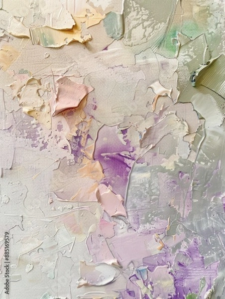 Fototapeta Abstract soft textured cream and lilac colors, with hints of pink and green, soft neutral tones