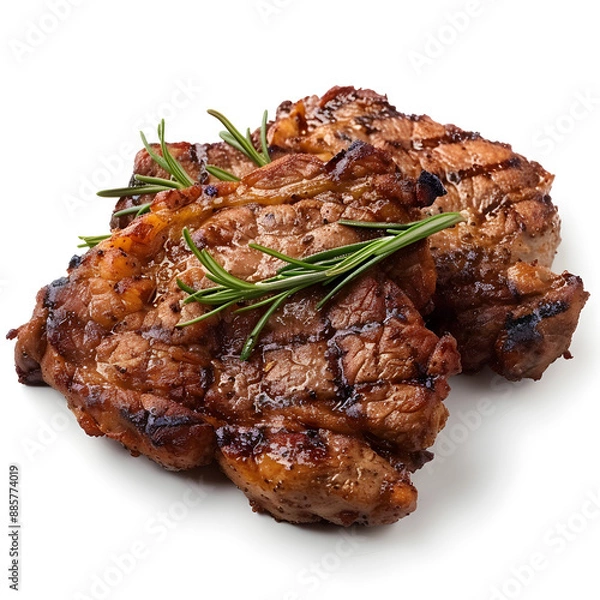 Fototapeta Sirloin Steak  presented on White Background