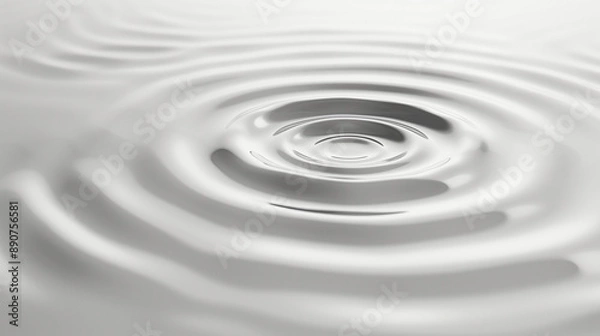 Fototapeta White ripples abstract background, wavy liquid smooth curves