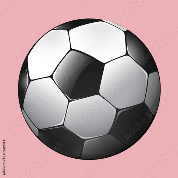 Fototapeta Soccer ball on pink