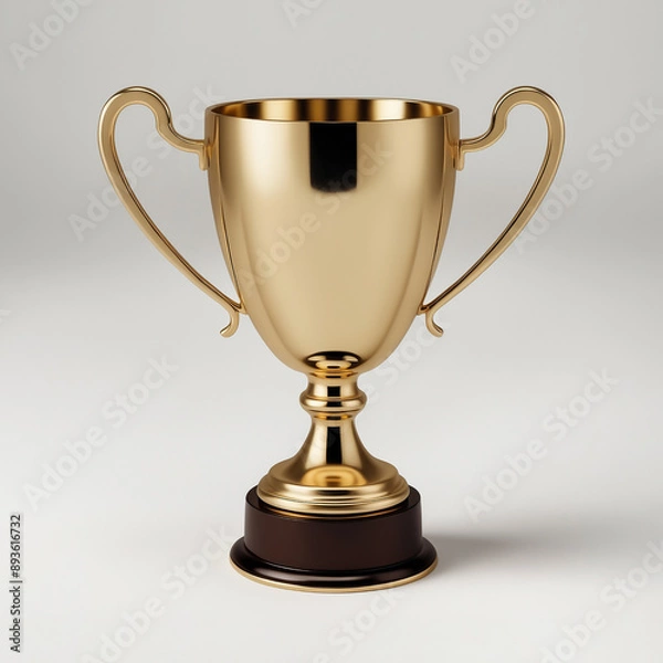 Fototapeta 3D Render of Golden Trophy for Olympics Games Isolated