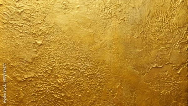 Fototapeta Gold background, Textured wall painted with golden color, Gold concrete texture.