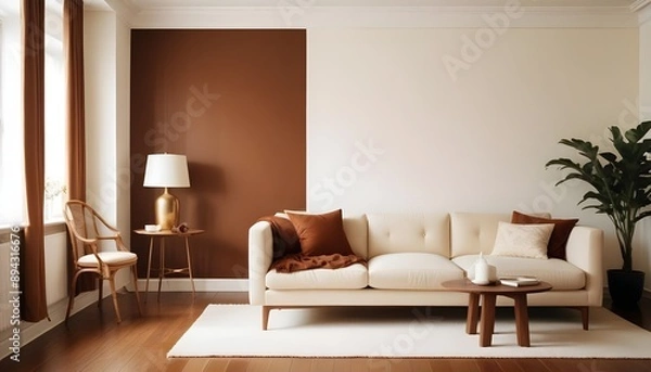 Fototapeta Photo interior modern design room 3d illustration