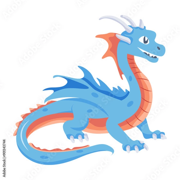 Fototapeta Firedrake vector designed in flat style 

