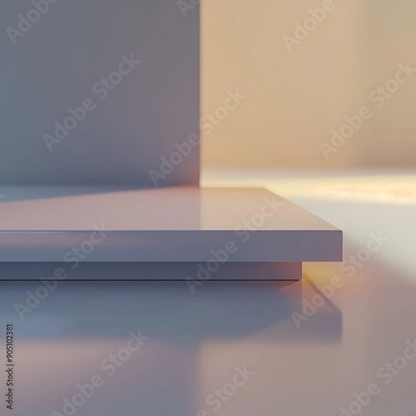 Fototapeta Beautiful Of 3d Realistic Of Empty podium mockup stage realistic for Product Showcase