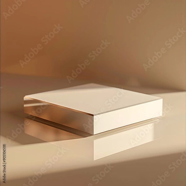 Fototapeta Beautiful Of 3d Realistic Of Empty podium mockup stage realistic for Product Showcase