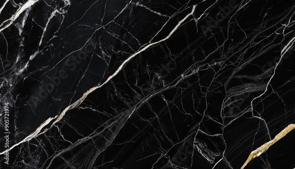 Obraz beautiful dark black marble stone texture abstract elegance black stone background with beautiful mineral veins