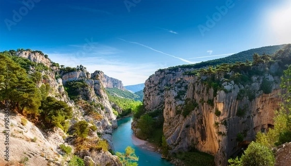 Fototapeta gorges de daluis gorges in the provence alpes cote d azur region france