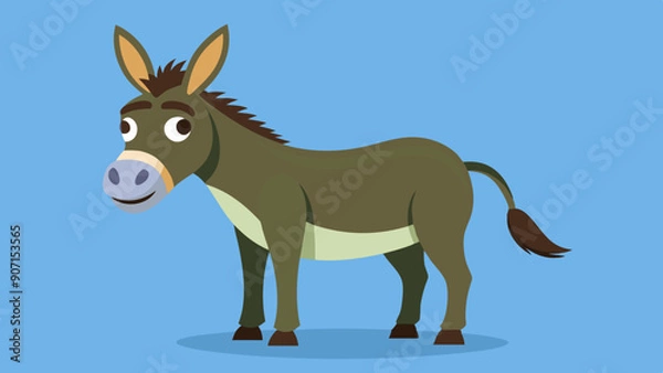 Fototapeta Cartoon donkey vector art illustration