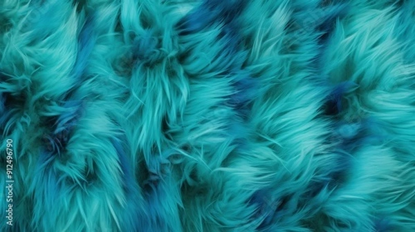 Fototapeta Abstract Blue Fur Texture