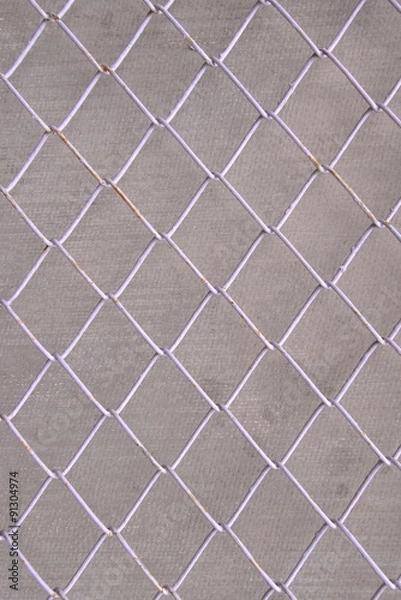 Obraz Wire Mesh, iron wire fence wall gray background.