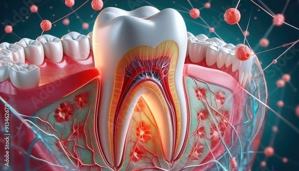 Fototapeta Detailed Tooth Anatomy