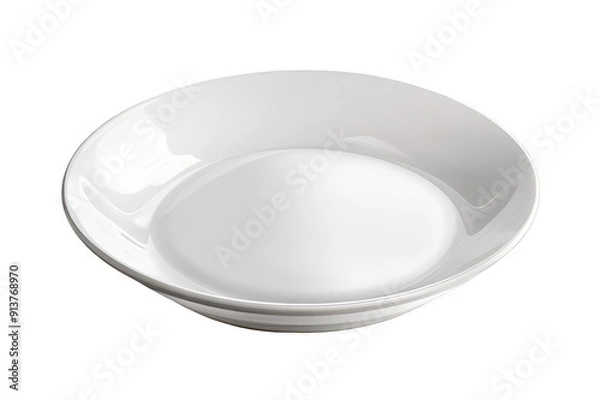 Obraz Empty dinner plate on a transparent background