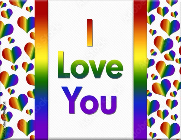 Fototapeta LGBT I Love You Message