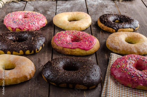 Fototapeta Homemade donuts