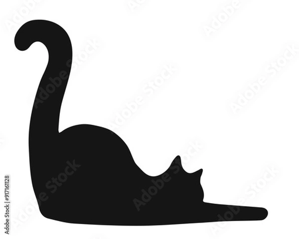 Fototapeta Cat black silhouette. Vector illustration 33