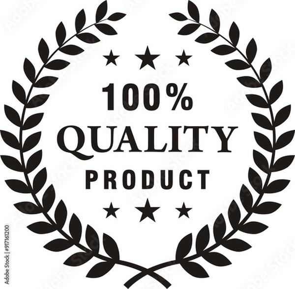 Obraz 100% Guaranteed Quality Product Stamp icon logo design