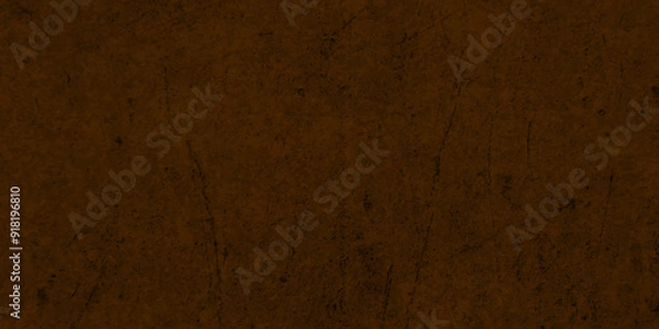 Fototapeta Abstract dark brown grunge and empty smooth old, stained paper texture design. vintage paper texture old parchment paper design. cement concrete crack wall texture. brown hardboard paper texture.