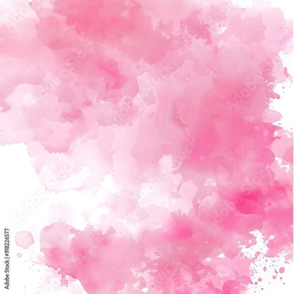 Fototapeta Pink watercolor background, white background, high resolution