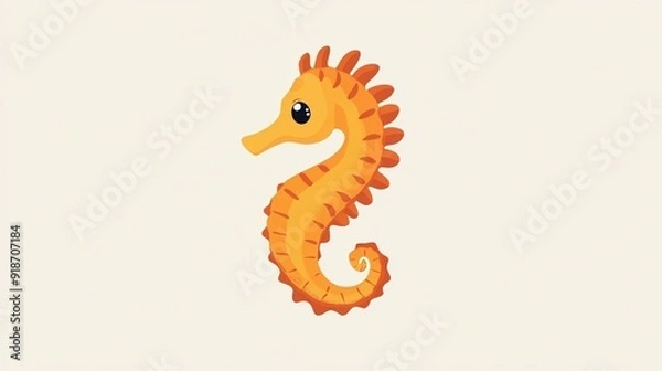 Fototapeta seahorse cartoon illustration