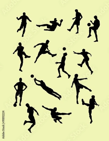 Fototapeta Football Silhouettes, art vector design