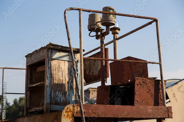 Fototapeta Old rusty forsaken barges